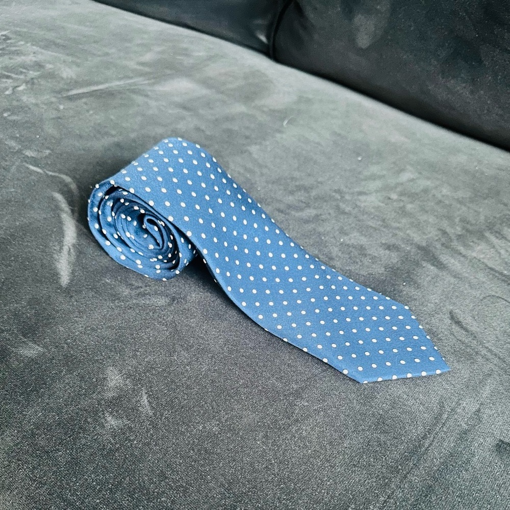 Gucci Navy & White Polka Dot Tie